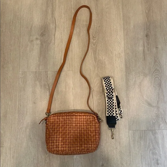 Clare V midi sac natural woven checker - Picture 2 of 9